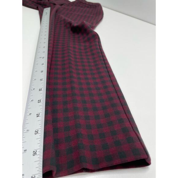 J. Jill Ponte Plaid Flat Front Slim Leg Cropped Pants Red Women Petite Small NWT - Picture 8 of 9
